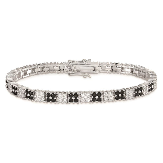 Black and White Tennis Bracelet