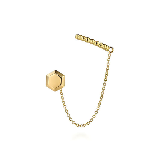 Single Stud with Chain and Ear Cuff