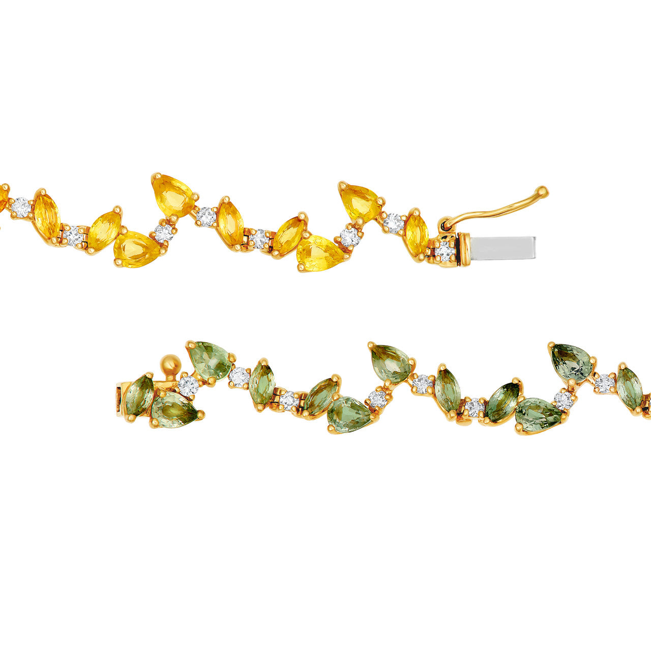 Sapphire Rainbow Blossom Necklace