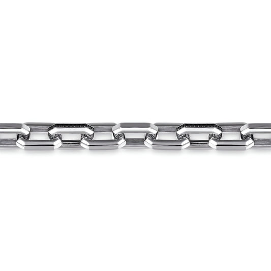 Black Spinel Faceted Chain Bracelet
