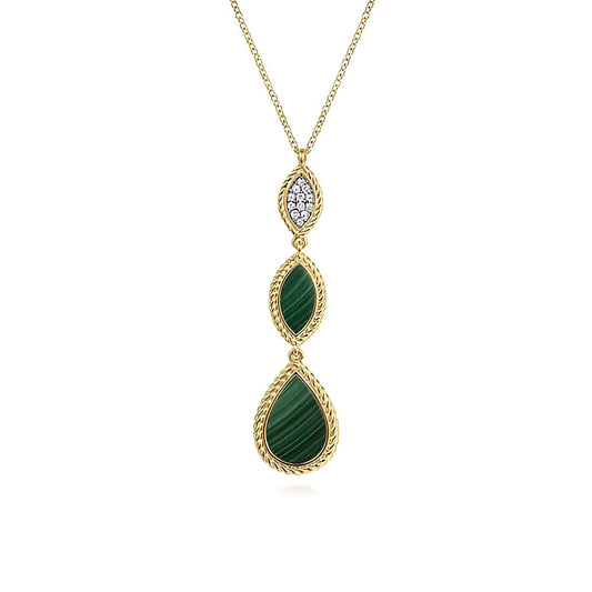 Diamond and Malachite Necklace