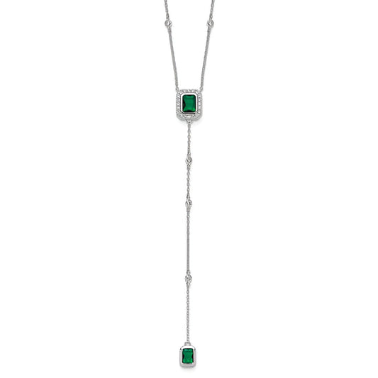 Green Lariat Necklace