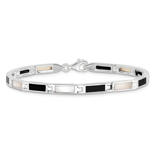 Onyx and Mother of Pearl Bracelet