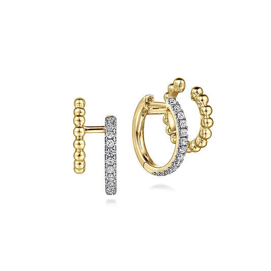 Gold and Diamond Huggies