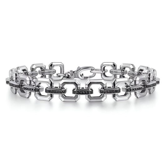 Black Spinel Link Bracelet