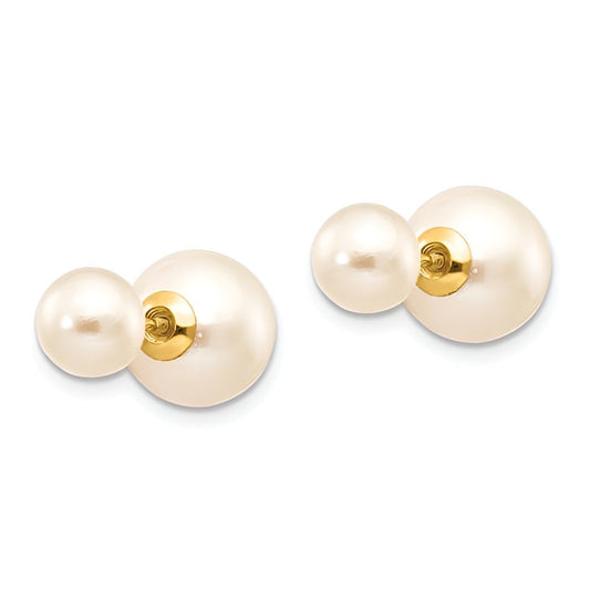 Double Pearl Stud Earrings