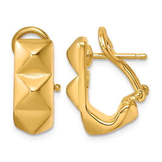 Studded J-Hoop Earrings