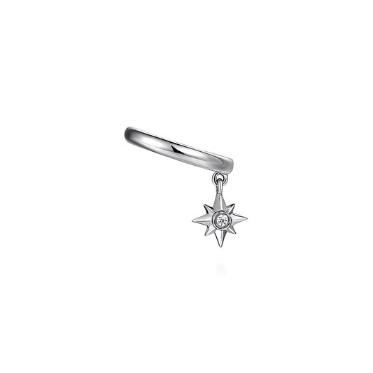 Ear Cuff with Diamond Starburst