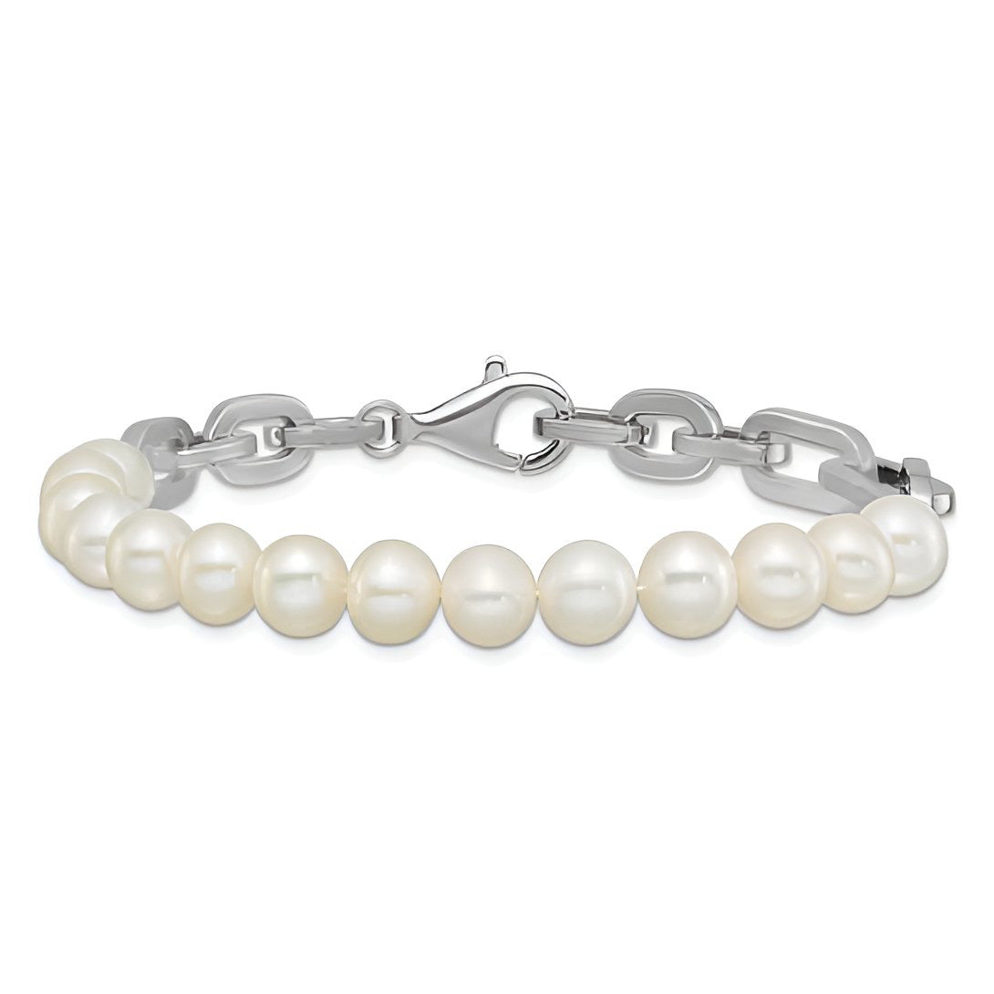 Pearls and Links Bracelet