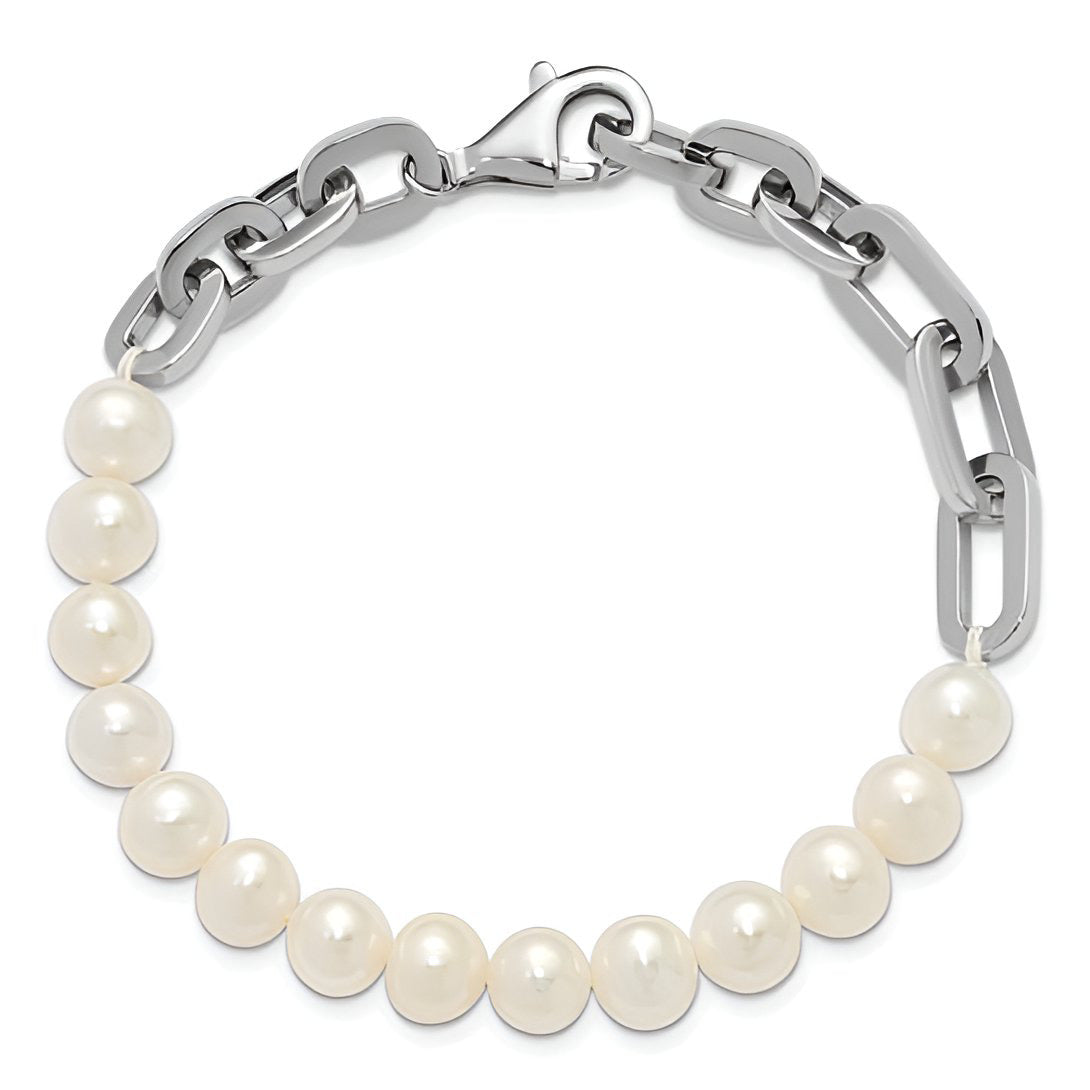 Pearls and Links Bracelet