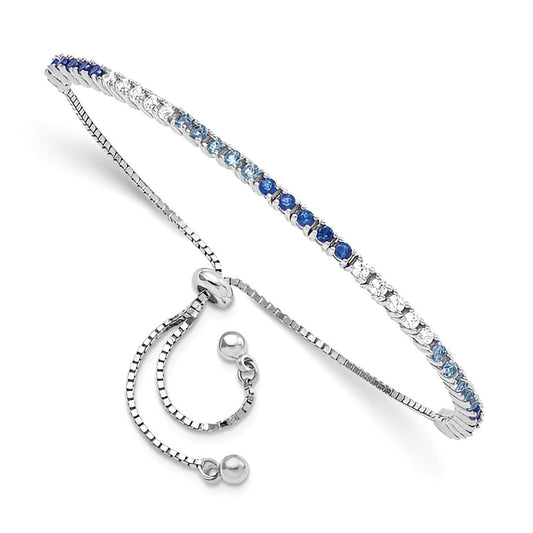 Blue Ombré Bolo Bracelet