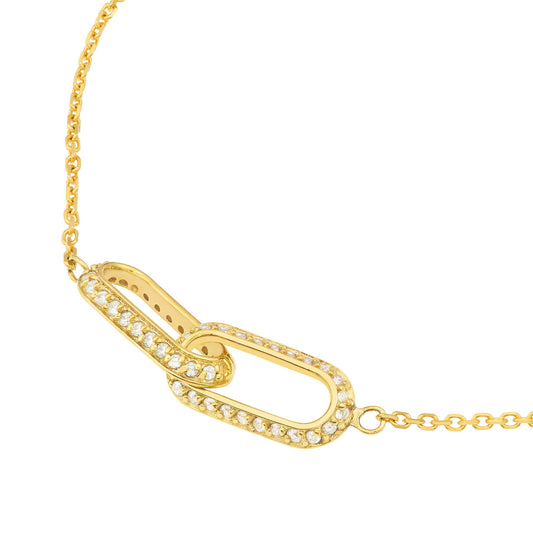 Diamond Paperclips Necklace