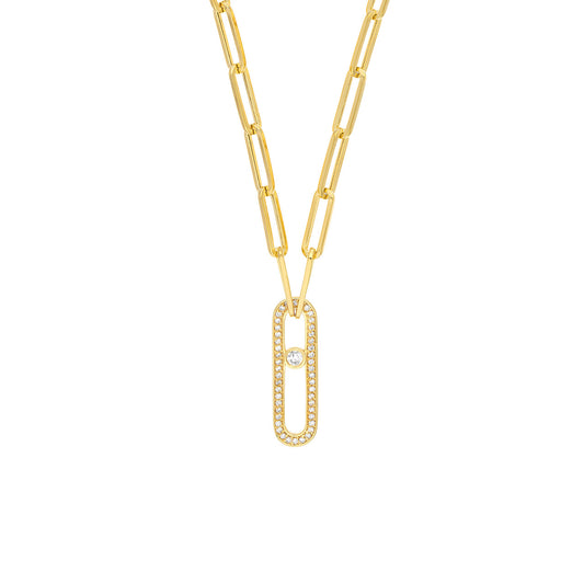 Diamond Pave Link Necklace
