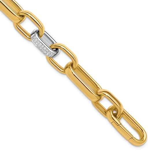 Diamond Oval Link Bracelet