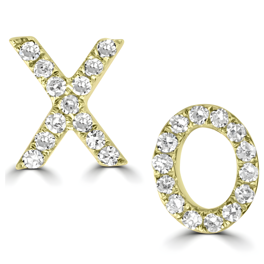 Mini “X” “O” Diamond Studs