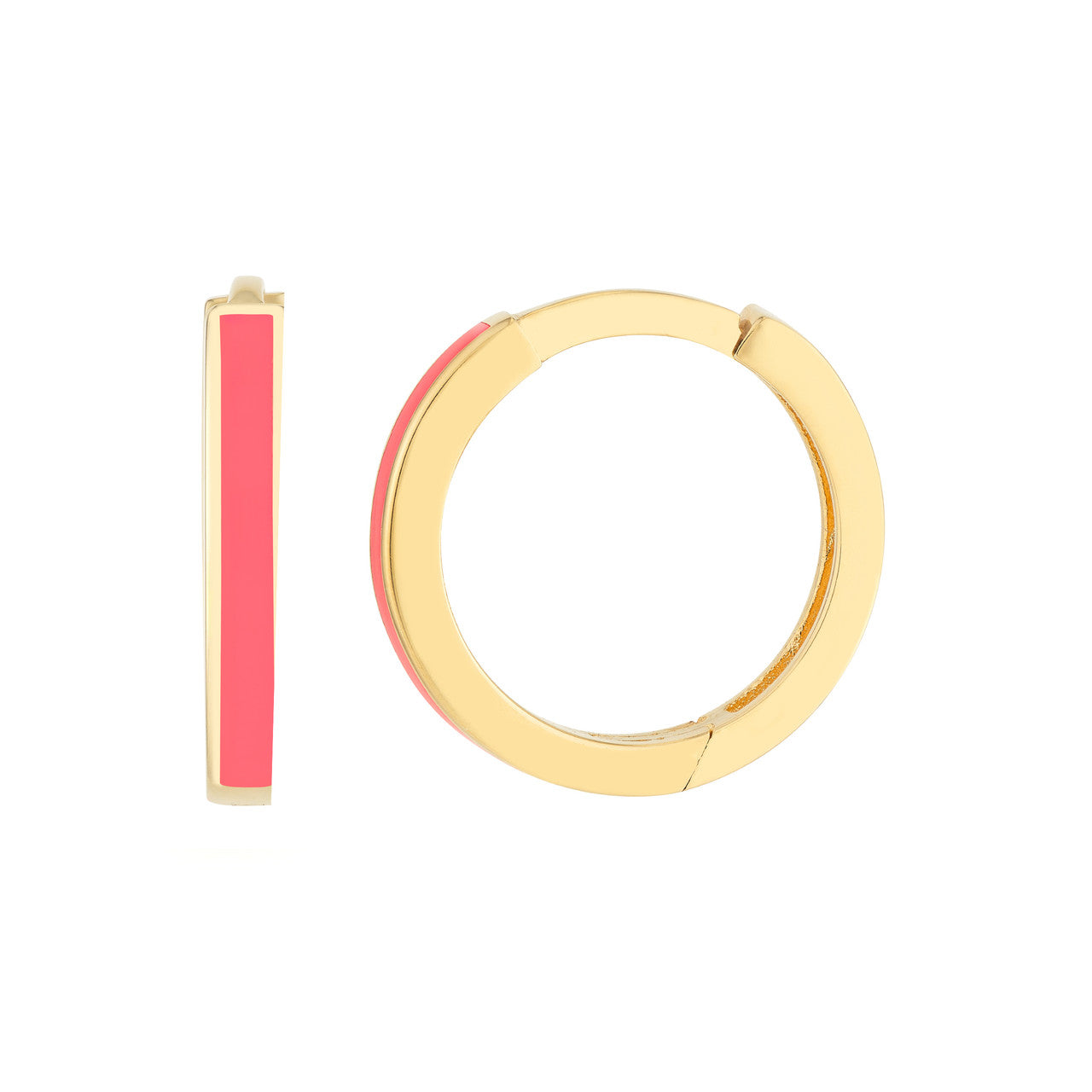 Neon Pink Hoop Earrings