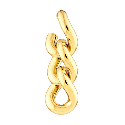 Triple Curb Link Dangling Earrings