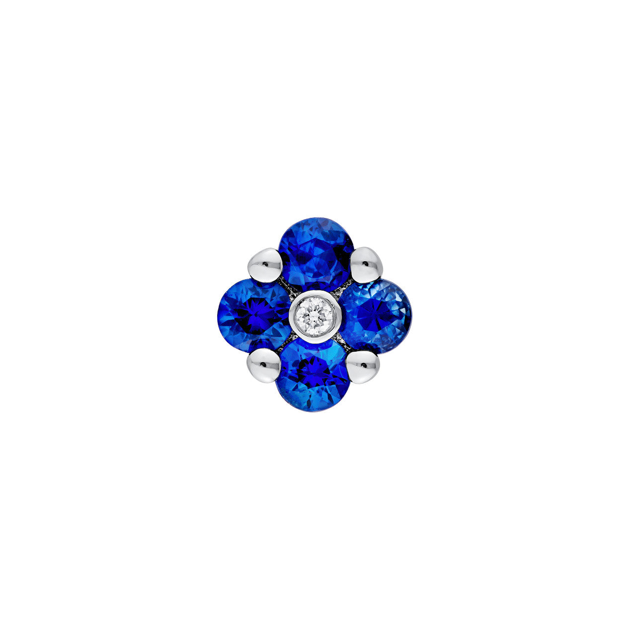 Sapphire Flower Studs