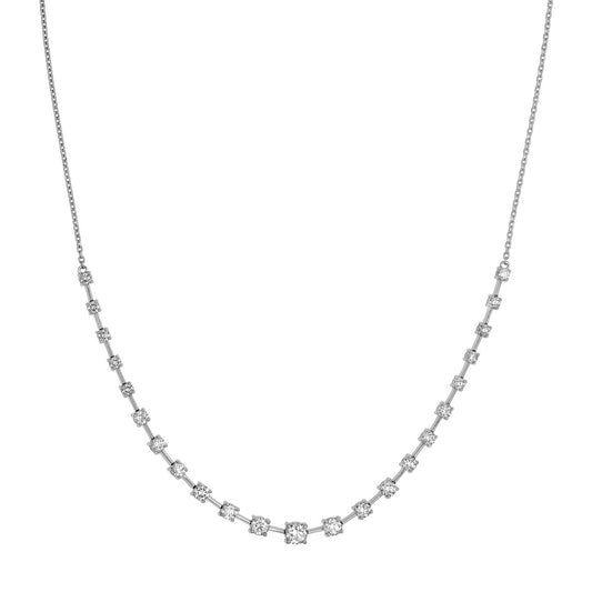 2.5ct Graduated Tennis Necklace