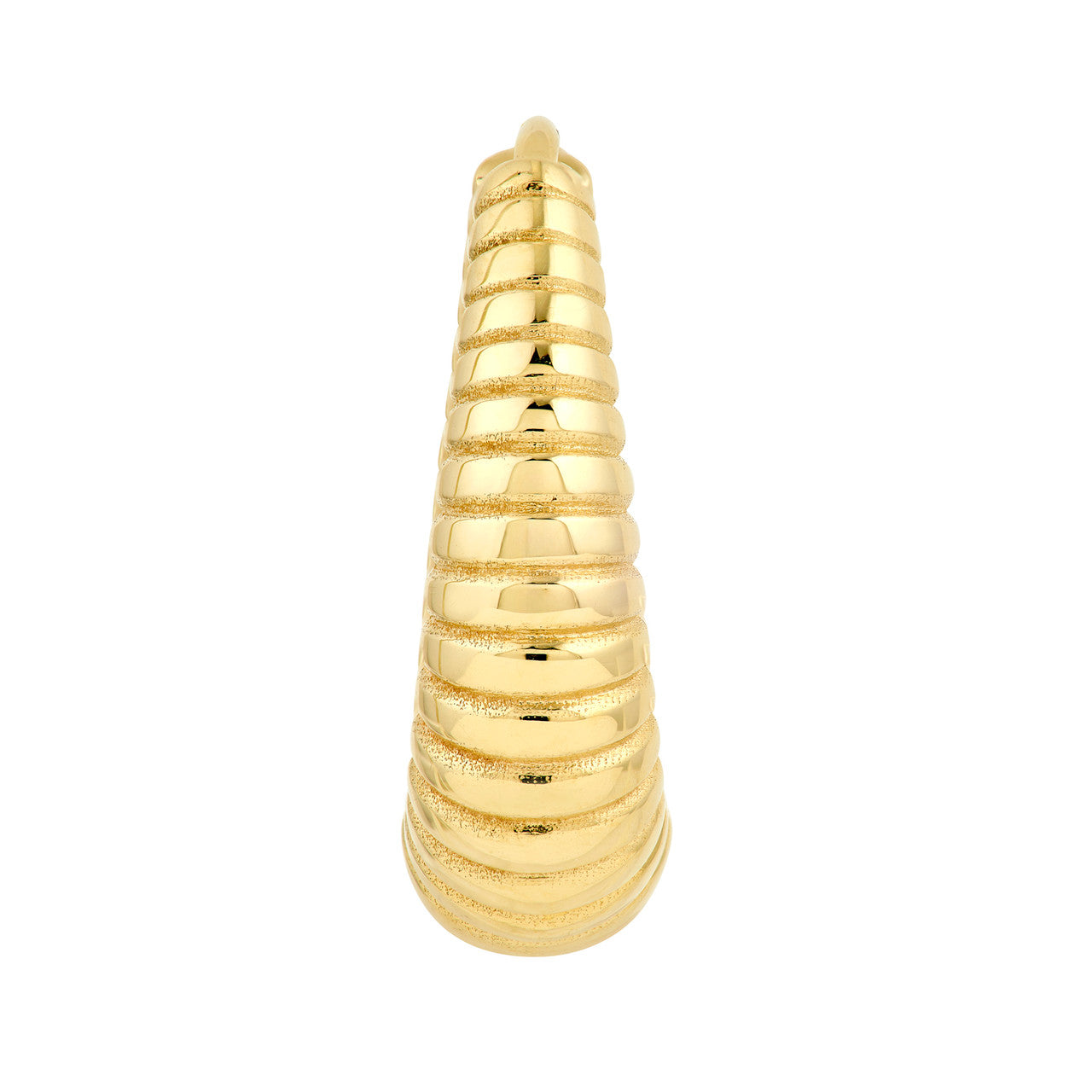 Graduated Shrimp Oval Hoop Earrings