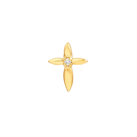 Petite Diamond Cross Studs
