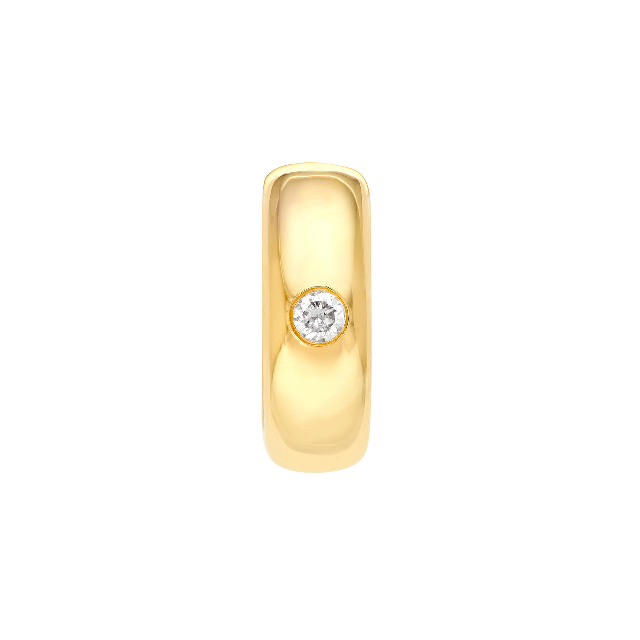 11mm Chunky Diamond Hoop Earrings