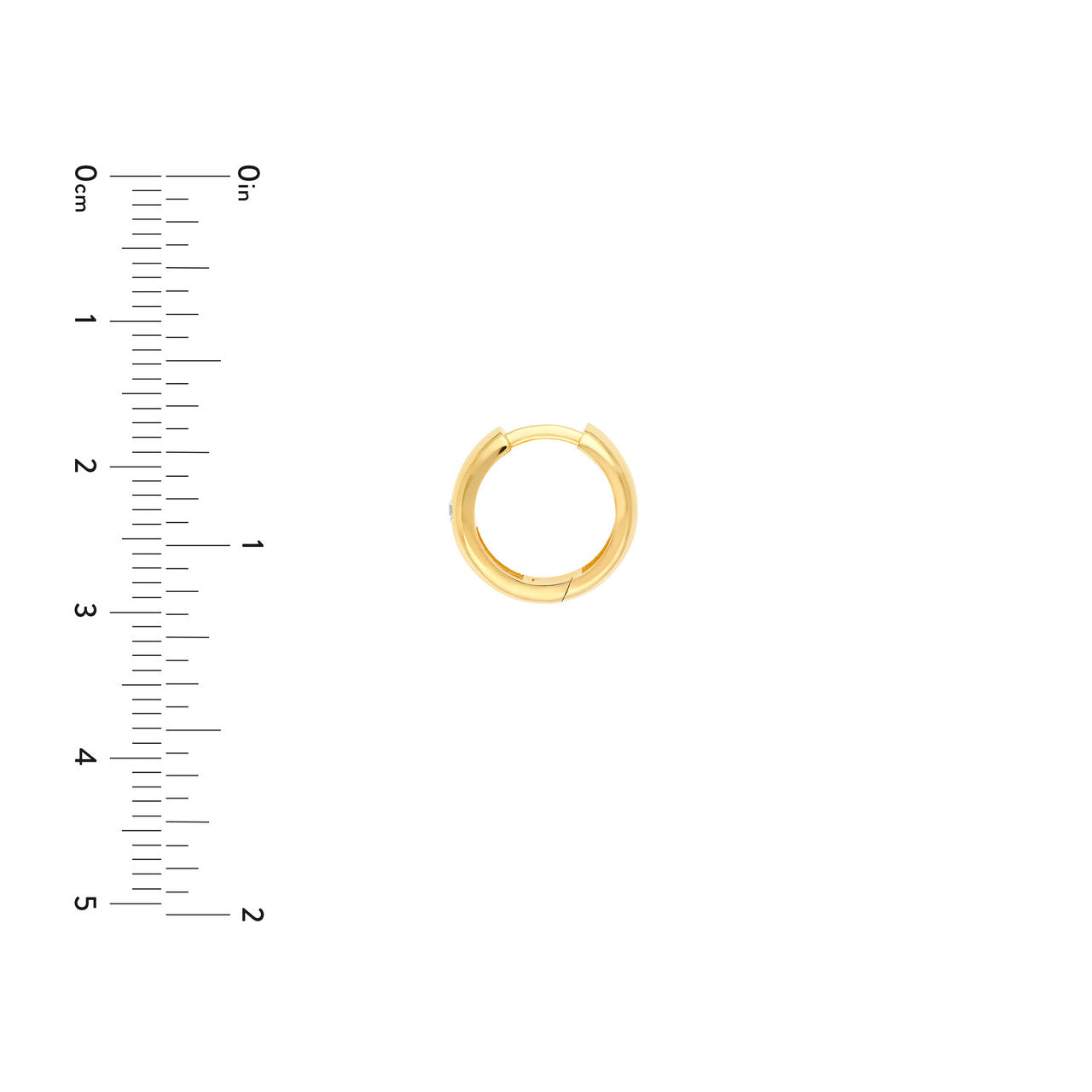 11mm Chunky Diamond Hoop Earrings