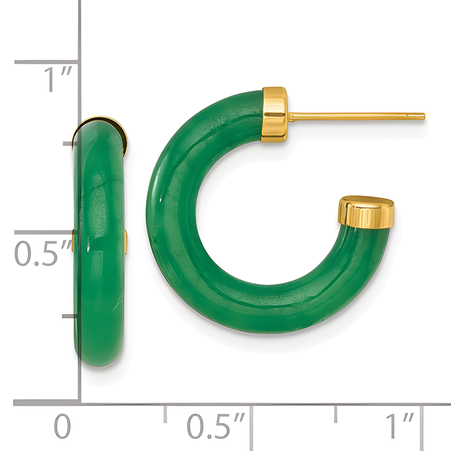 Jade Hoop Earrings