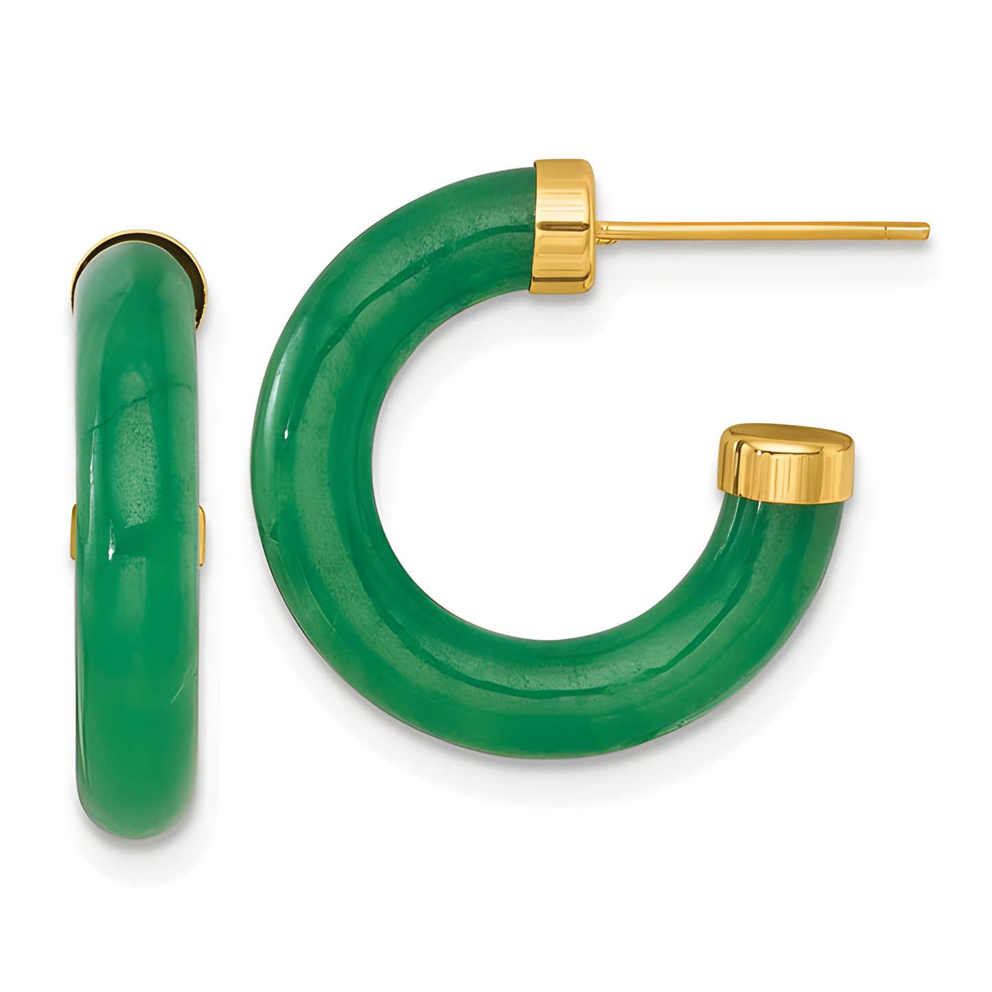 Jade Hoop Earrings