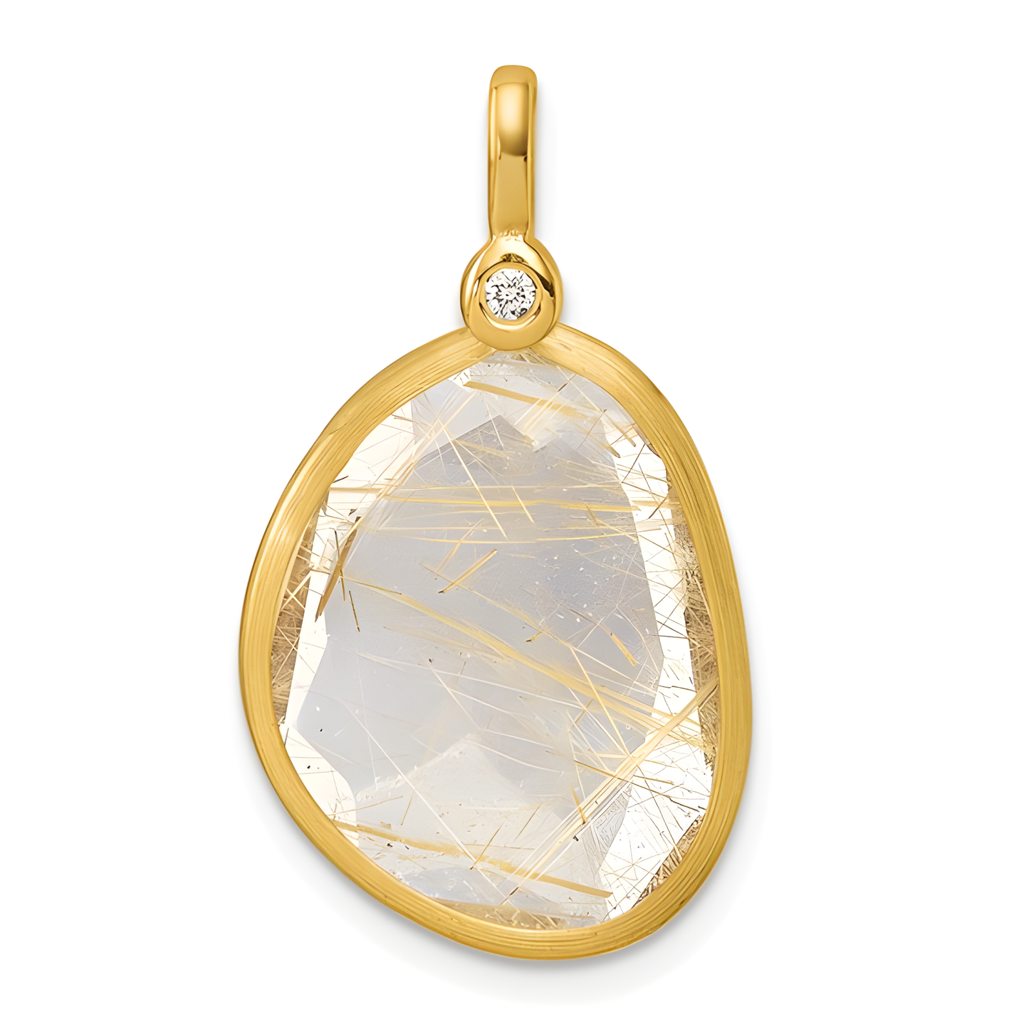 Quartz and Diamond Pendant