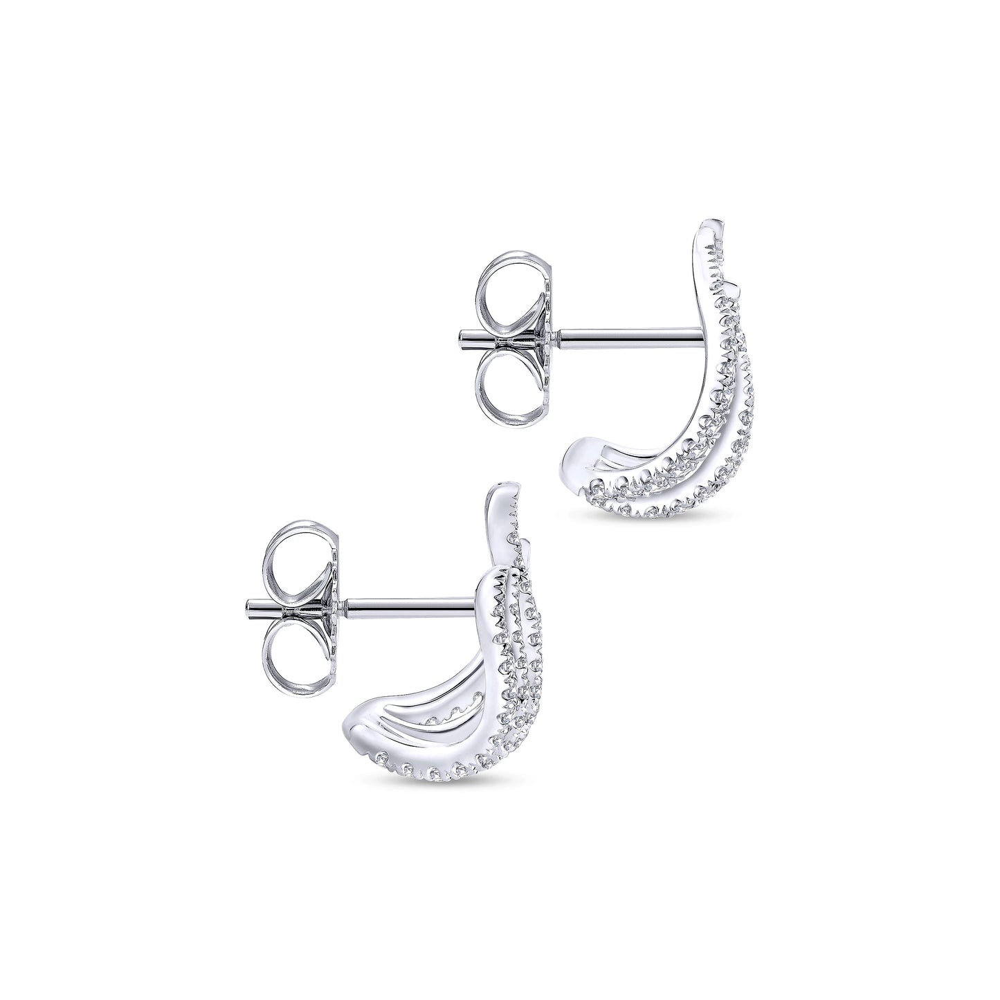 Tendril Diamond Stud Earrings
