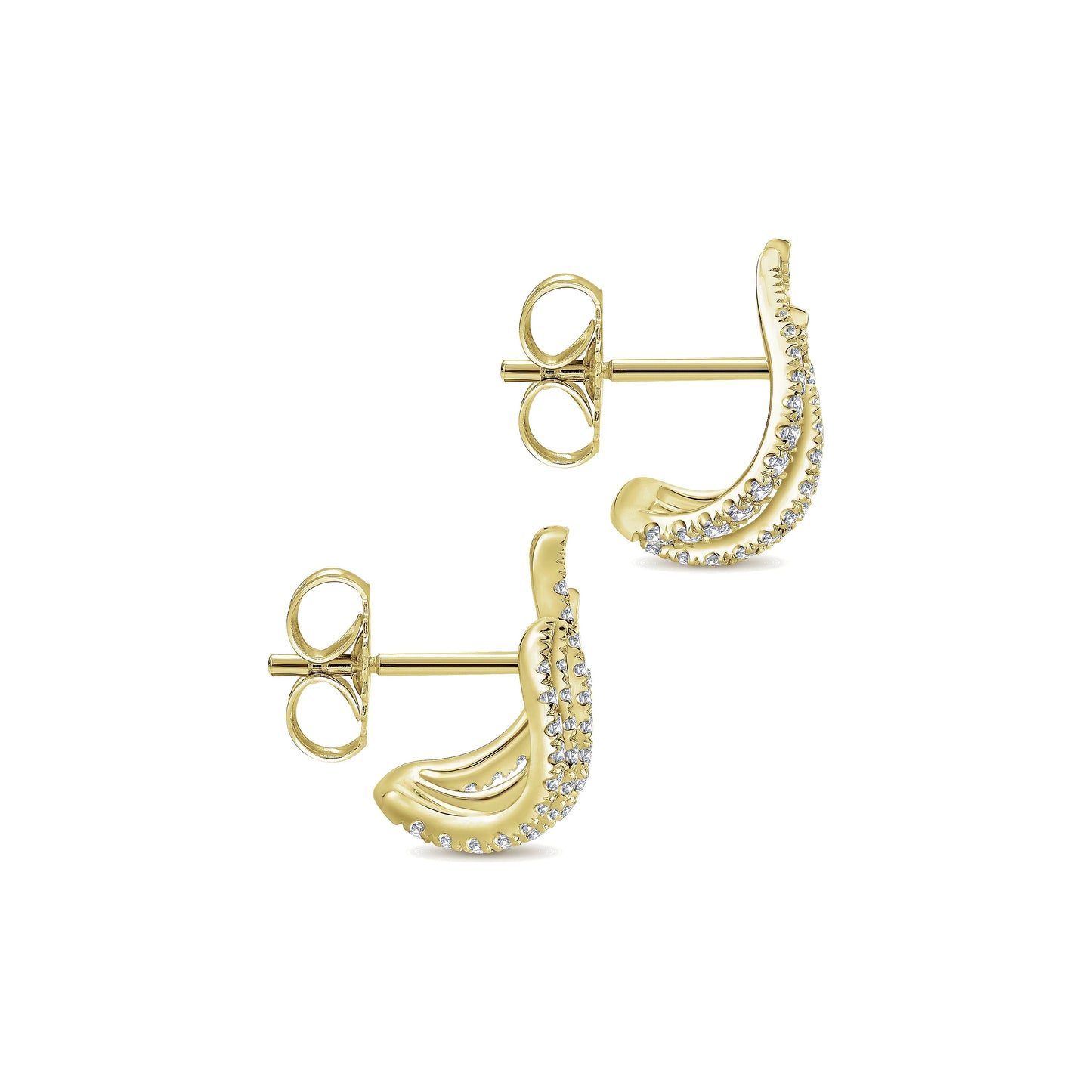 Tendril Diamond Stud Earrings
